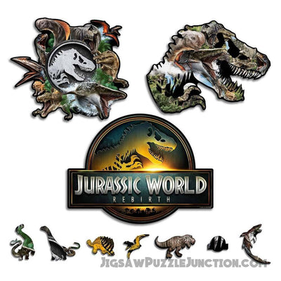 3-Pack Jurassic World Rebirth™ - Wooden Jigsaw Puzzle Set