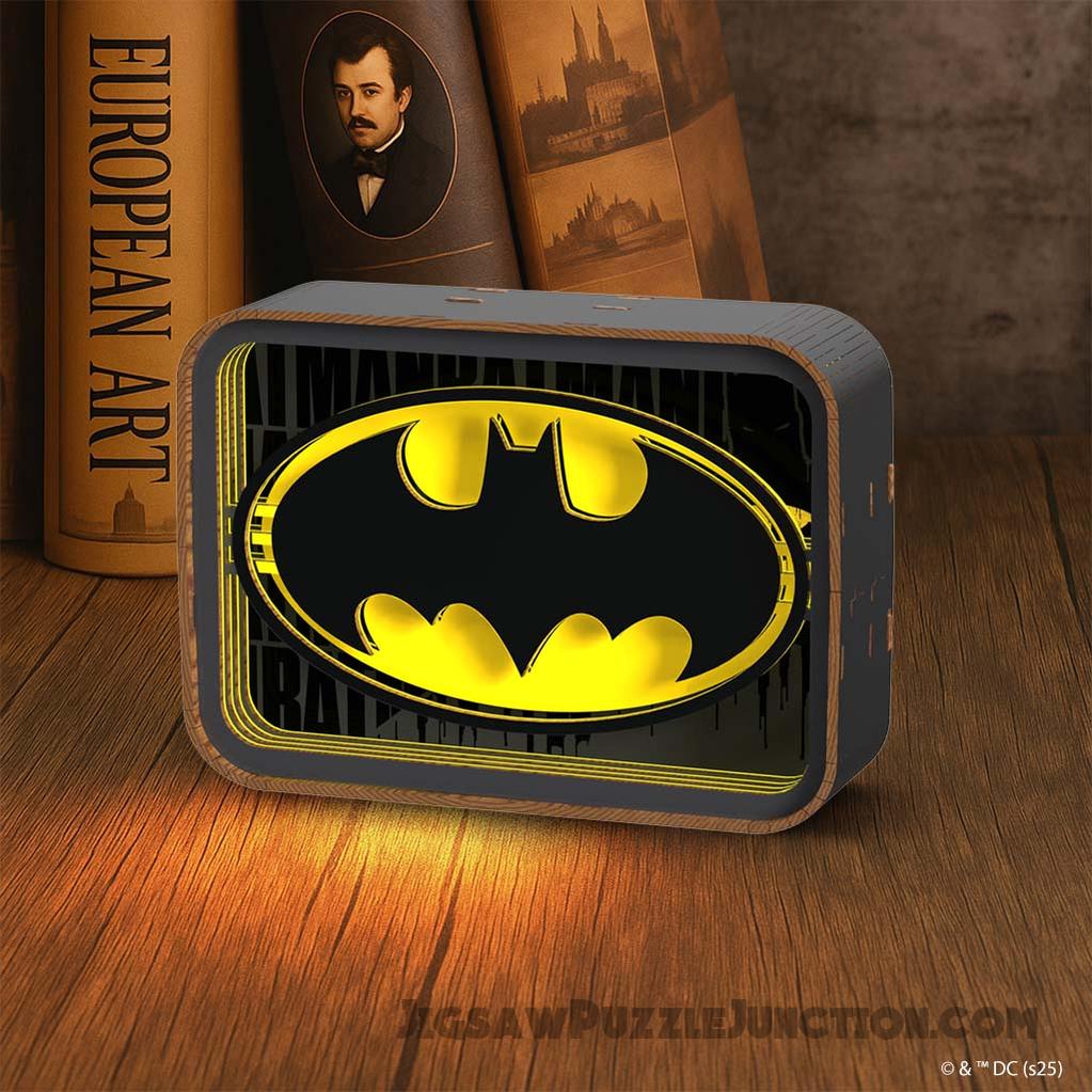 Batman Logo - 3D DIY Wooden Puzzle Night Lamp