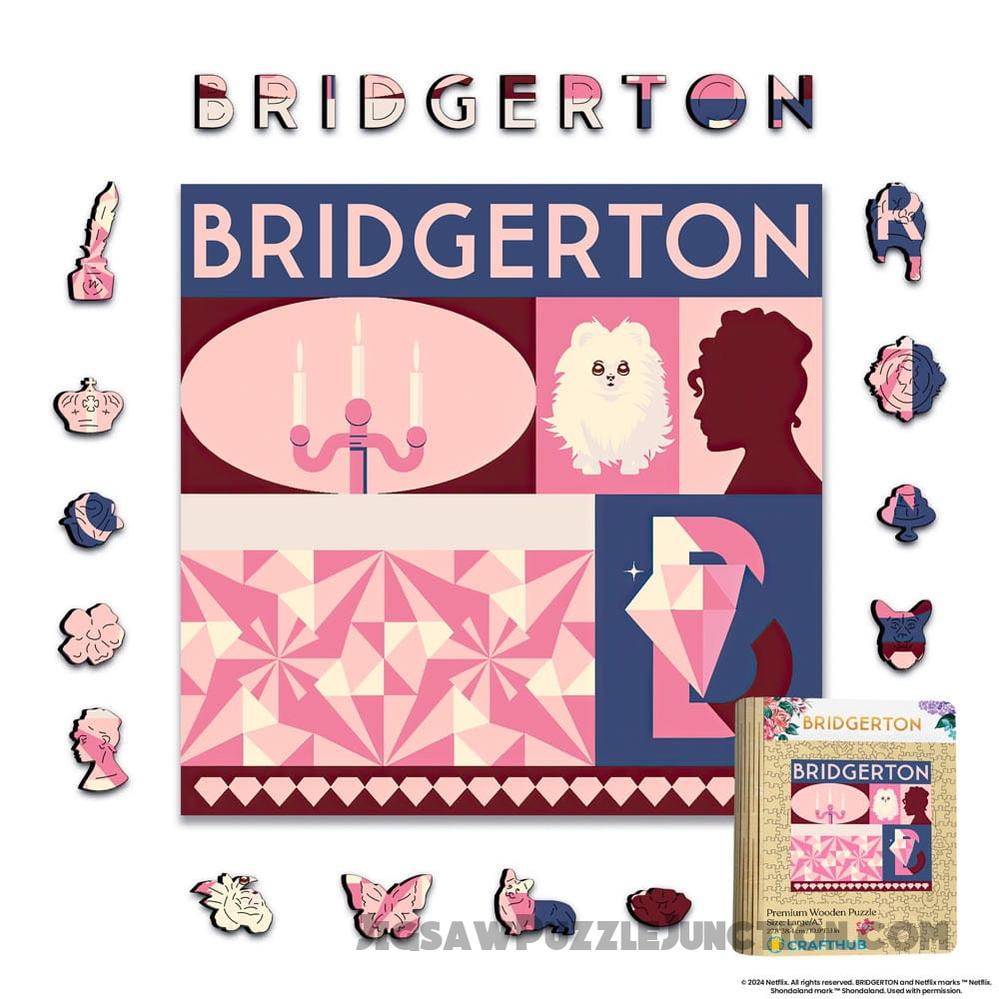 Bridgerton Motifs - Wooden Jigsaw Puzzle