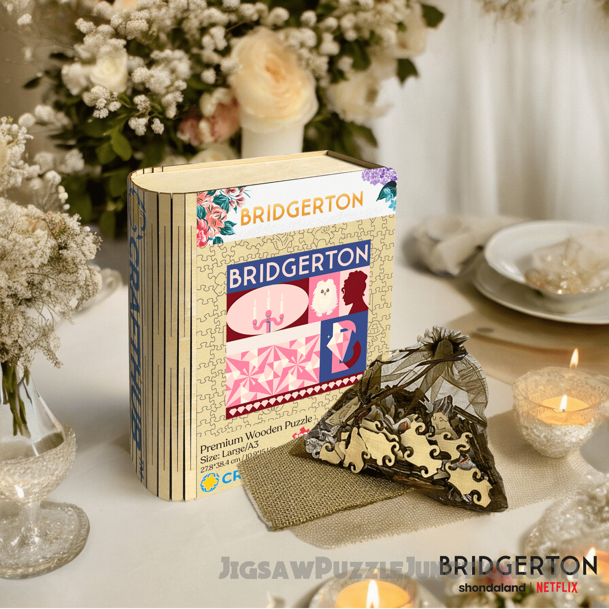 Bridgerton Motifs - Wooden Jigsaw Puzzle