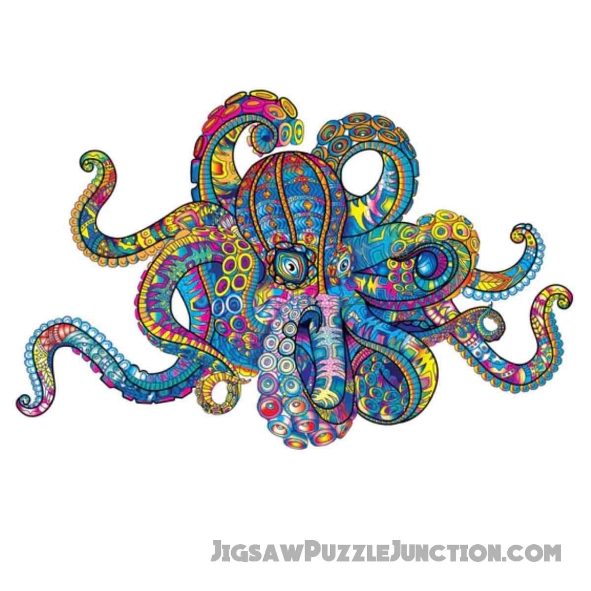 Colorful Octopus - Wooden Jigsaw PuzzleBy Jigsaw Puzzle Junction