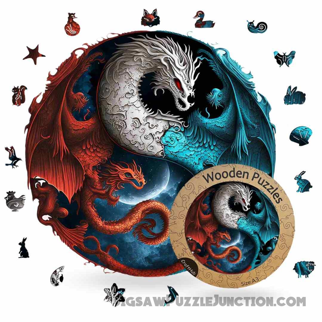 Dragons Yin Yang - Jigsaw Puzzle