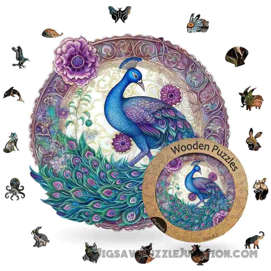Enchanted Feather Peacock - Jigsaw Puzzle