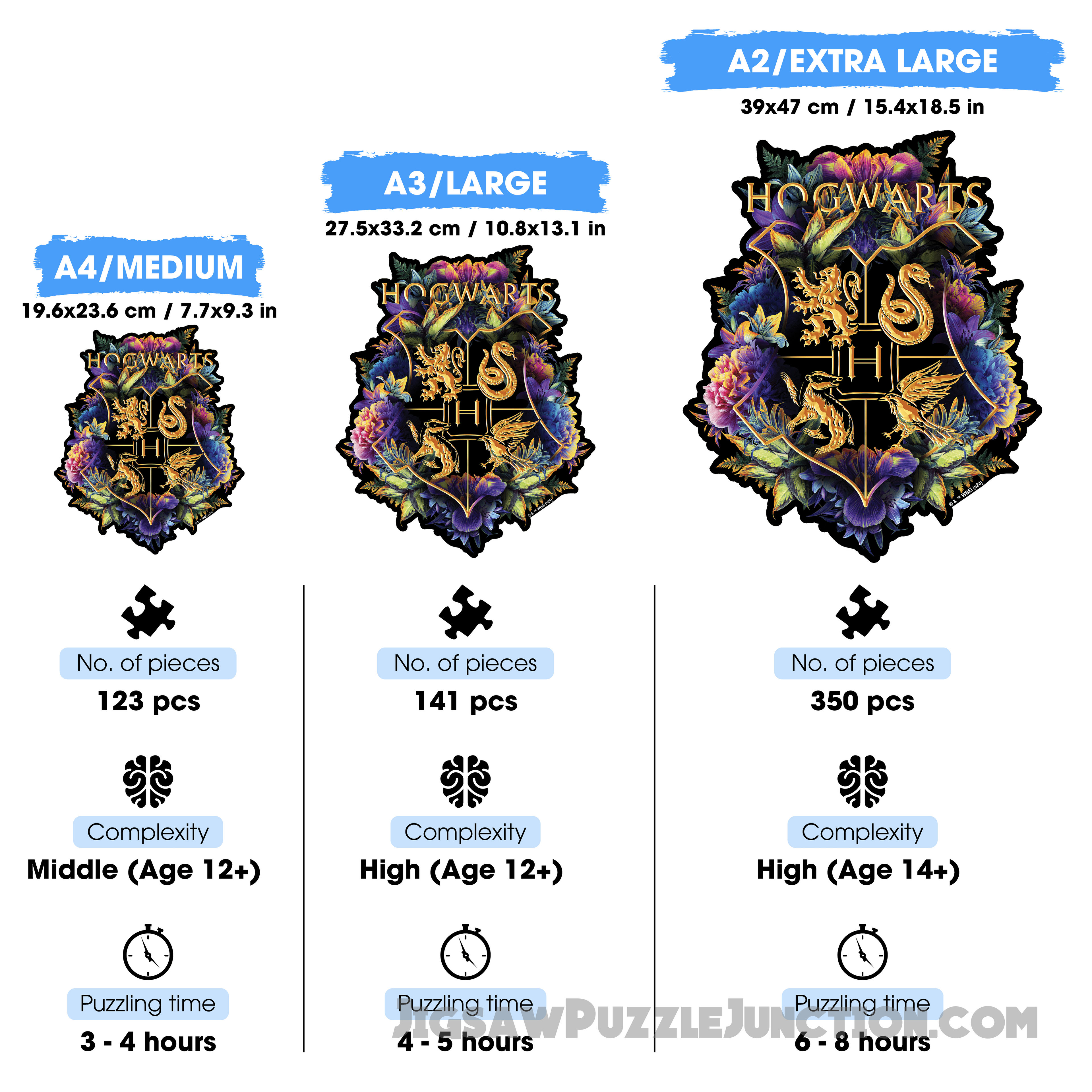 Harry Potter - Hogwarts Crest - Fine Oddities Wooden Jigsaw Puzzle