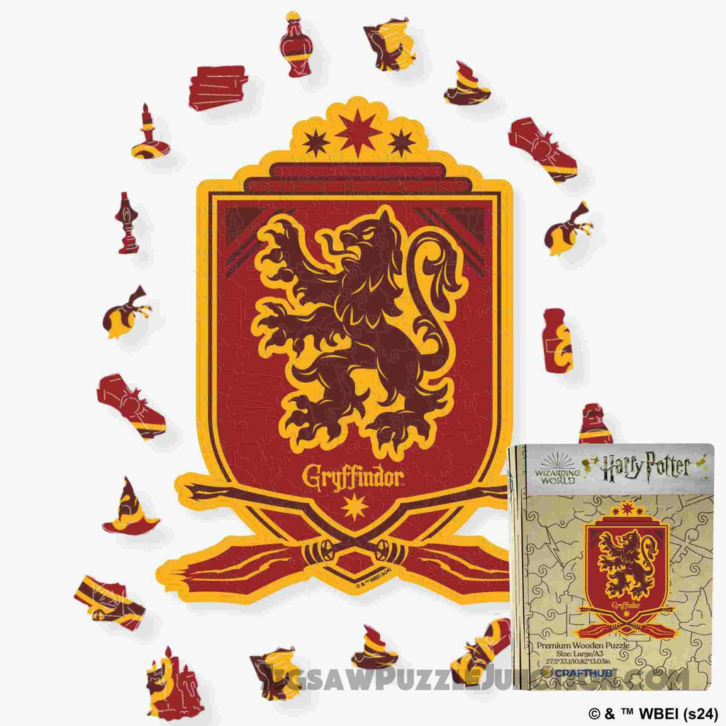 Harry Potter - Legacy Gryffindor Crest Wooden Jigsaw Puzzle