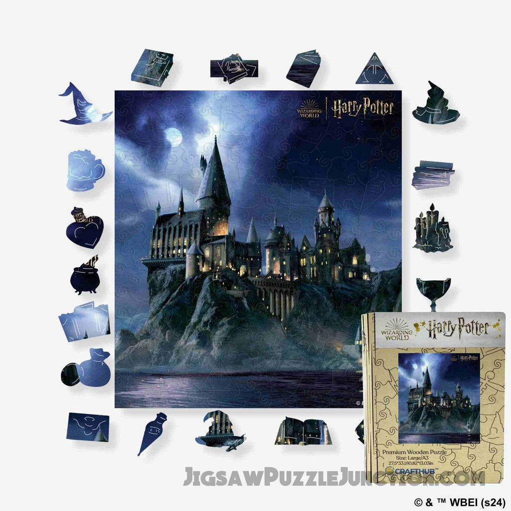 Harry Potter - Magical Hogwarts Castle Wooden Jigsaw Puzzle