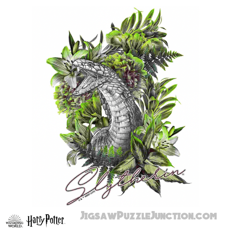 Harry Potter - Slytherin Crest - Utilitarian Romance Wooden Jigsaw PuzzleBy Jigsaw Puzzle Junction