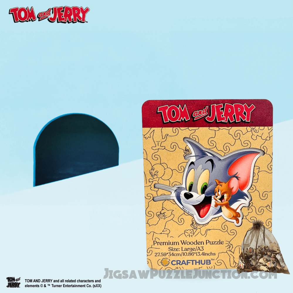Joyful Tom & Jerry Wooden Jigsaw Puzzle