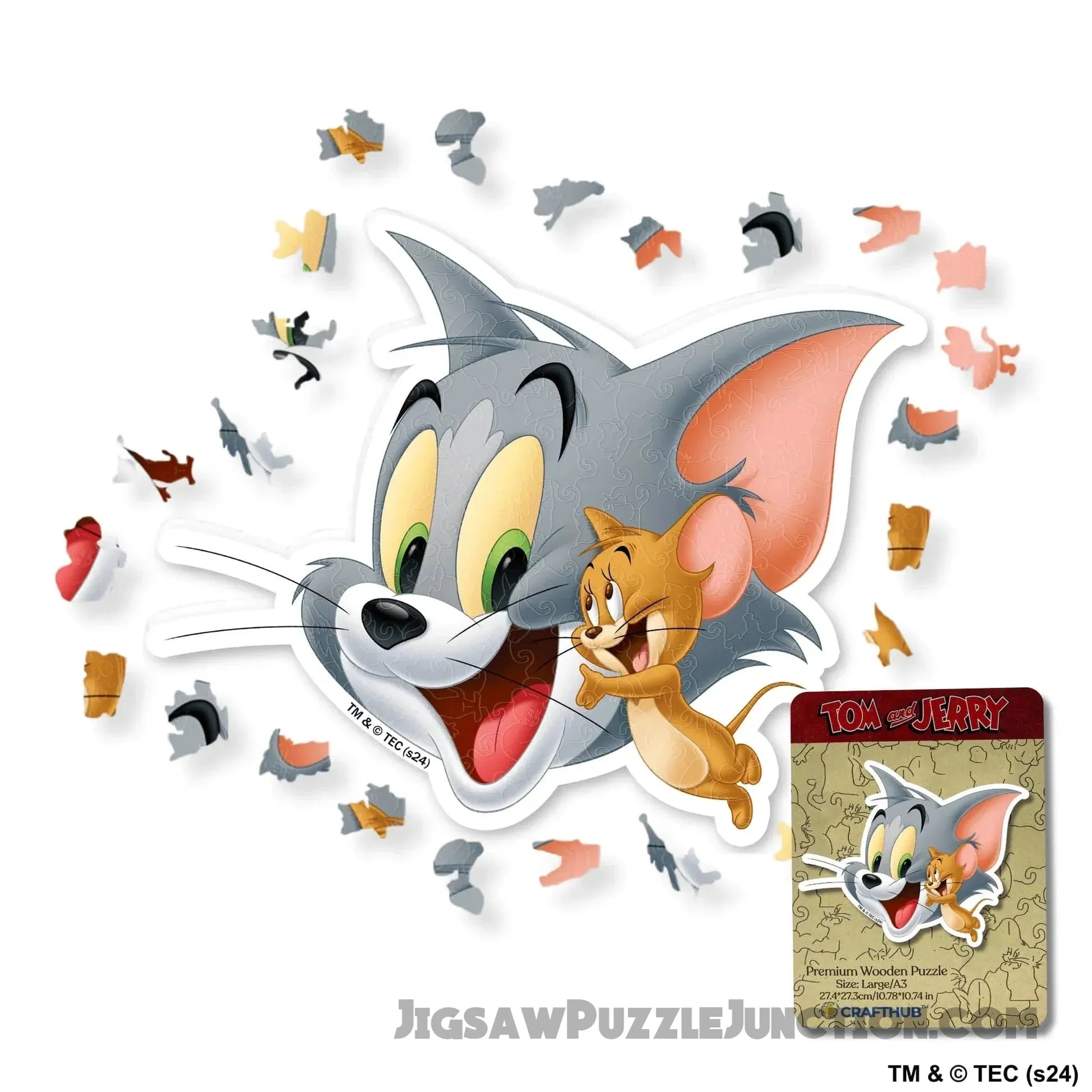 Joyful Tom & Jerry Wooden Jigsaw PuzzleBy Jigsaw Puzzle Junction