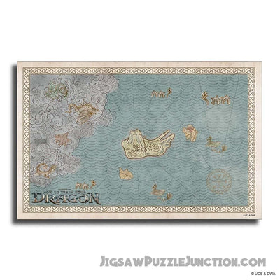 Map of Berk and the Dragon Isles - Wooden Jigsaw Puzzle