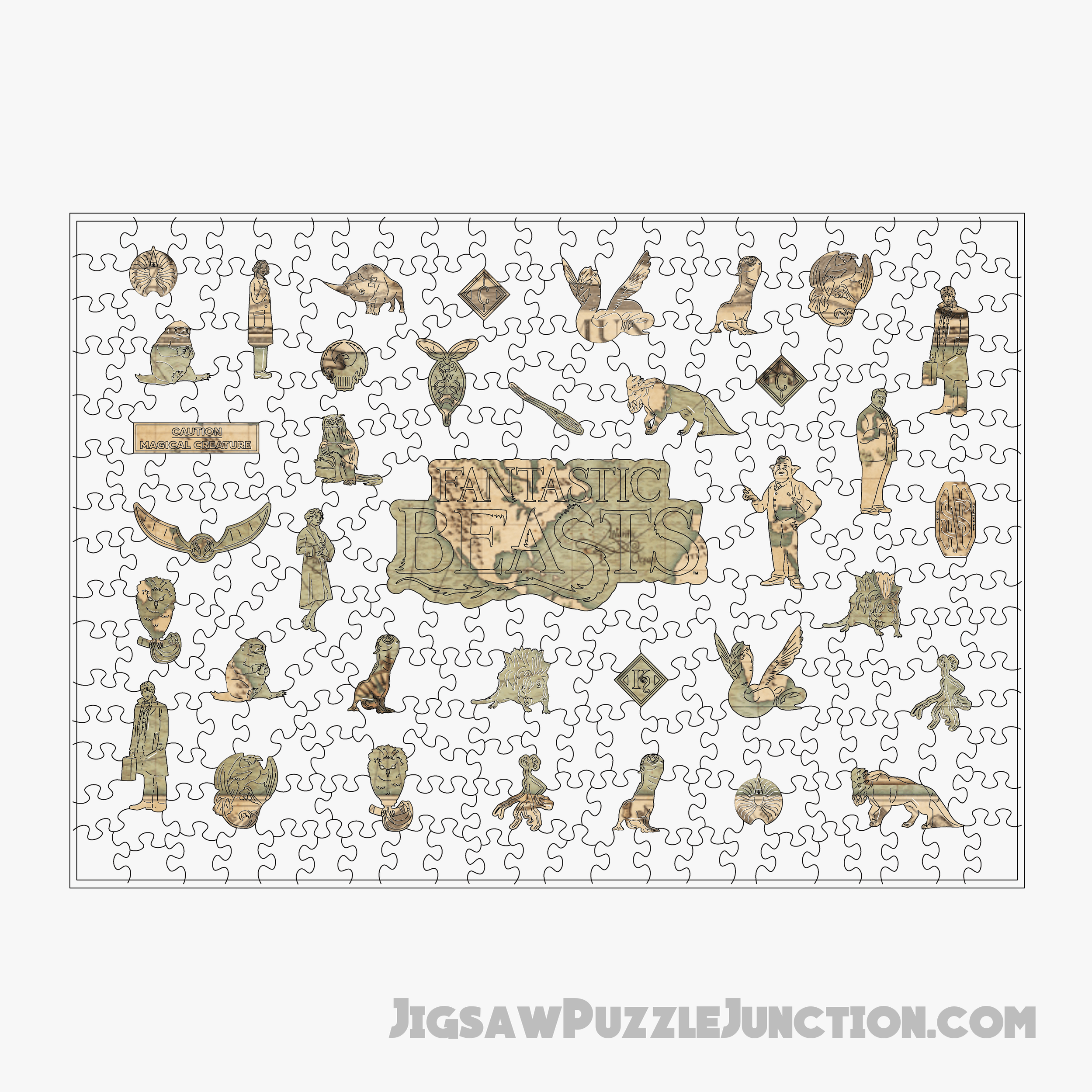 Mappa Mundi World Map - Wooden Jigsaw Puzzle