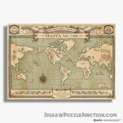 Mappa Mundi World Map - Wooden Jigsaw Puzzle