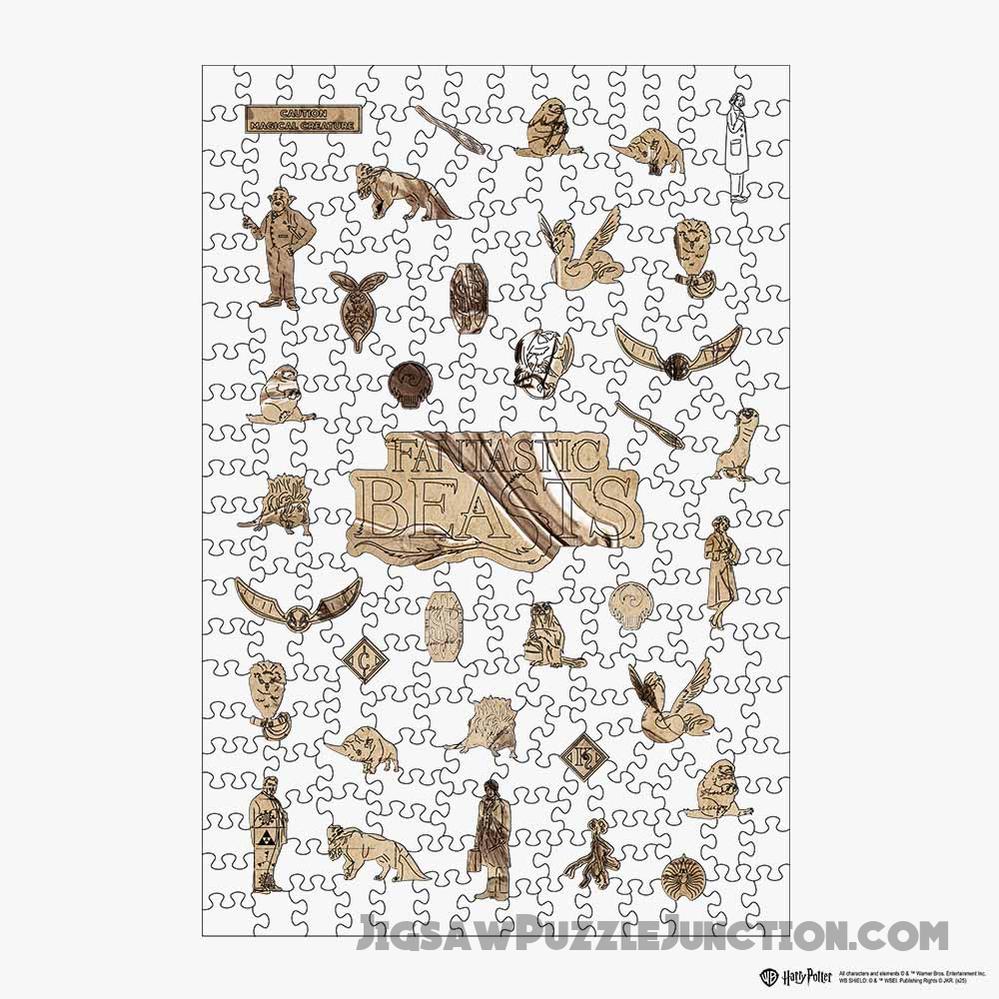 Niffler Wizarding Sketch - Wooden Jigsaw Puzzle
