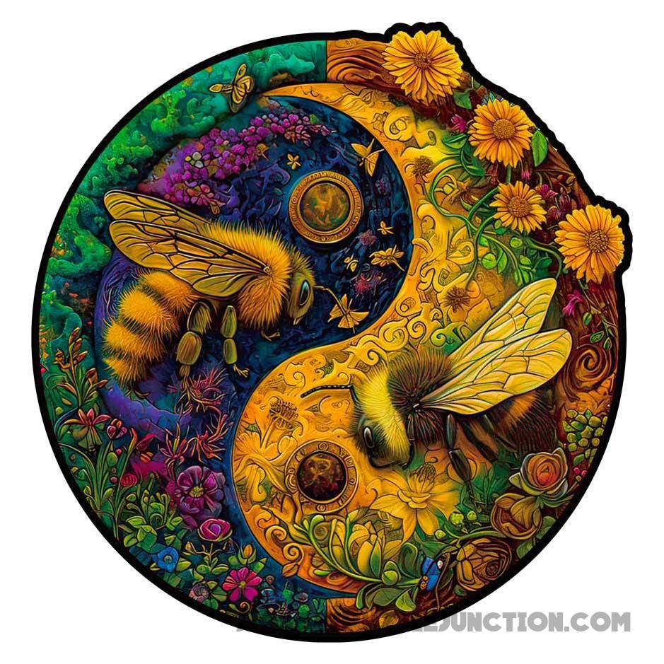Pollinator Bees Yin-Yang - Jigsaw PuzzleBy Jigsaw Puzzle Junction