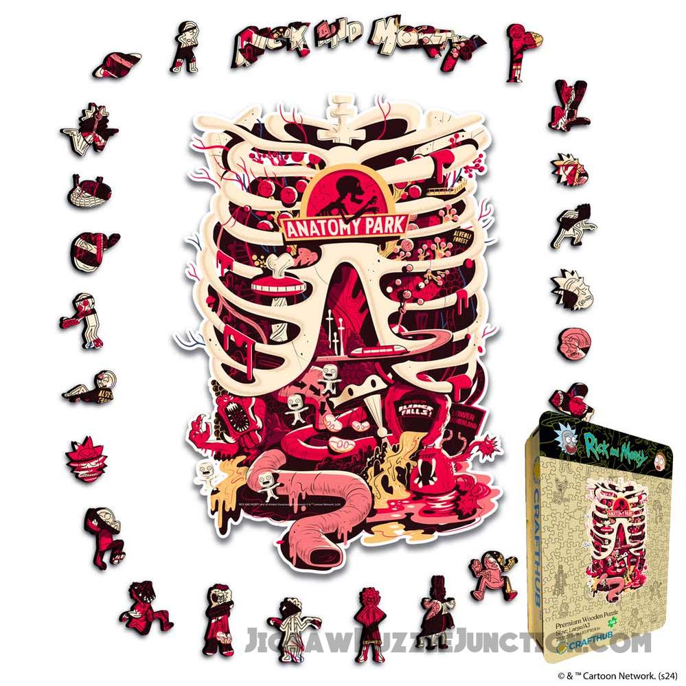Rick and Morty Anatomy Park - Wooden Jigsaw Puzzle