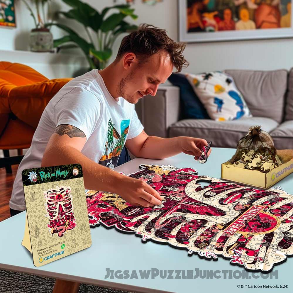 Rick and Morty Anatomy Park - Wooden Jigsaw Puzzle