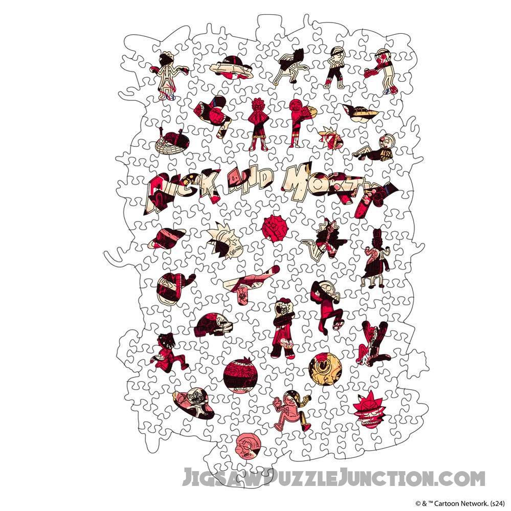 Rick and Morty Anatomy Park - Wooden Jigsaw PuzzleBy Jigsaw Puzzle Junction