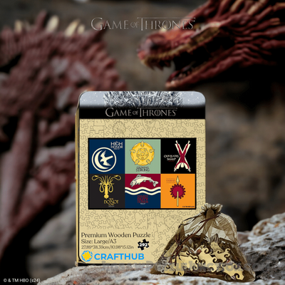 Sigils of the Houses of Westeros - Wooden Jigsaw Puzzle