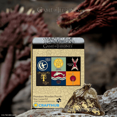 Sigils of the Houses of Westeros - Wooden Jigsaw Puzzle