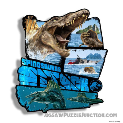Spinosaurus Attack - Wooden Jigsaw Puzzle