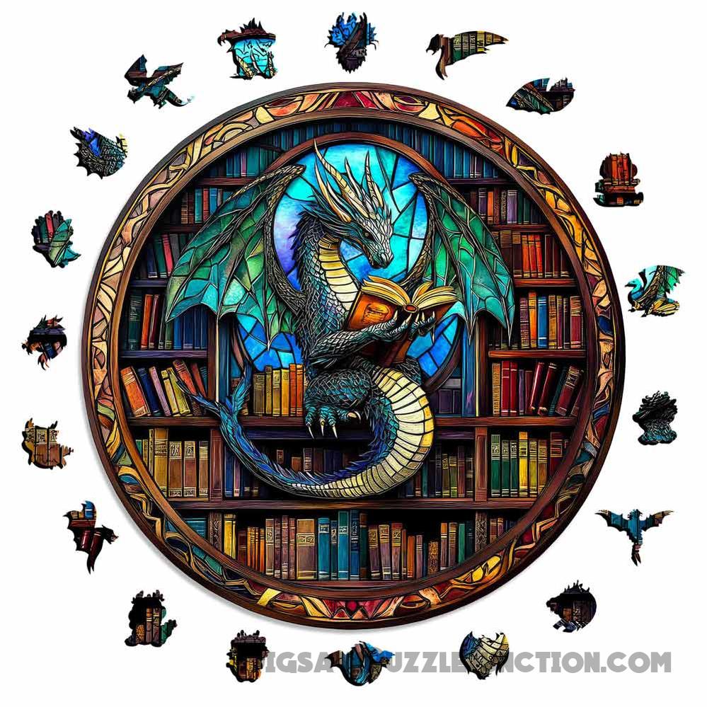 Stained Glass Dragon - Jigsaw Puzzle