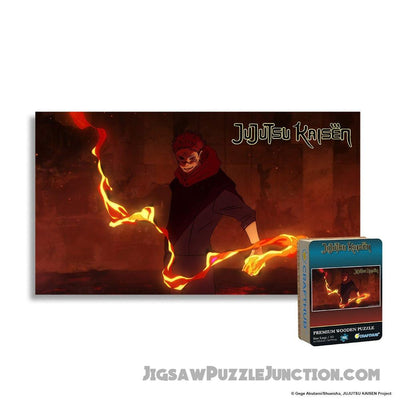 Sukuna Flames - Wooden Jigsaw Puzzle