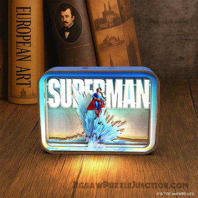 Superman - 3D DIY Wooden Puzzle Night Lamp