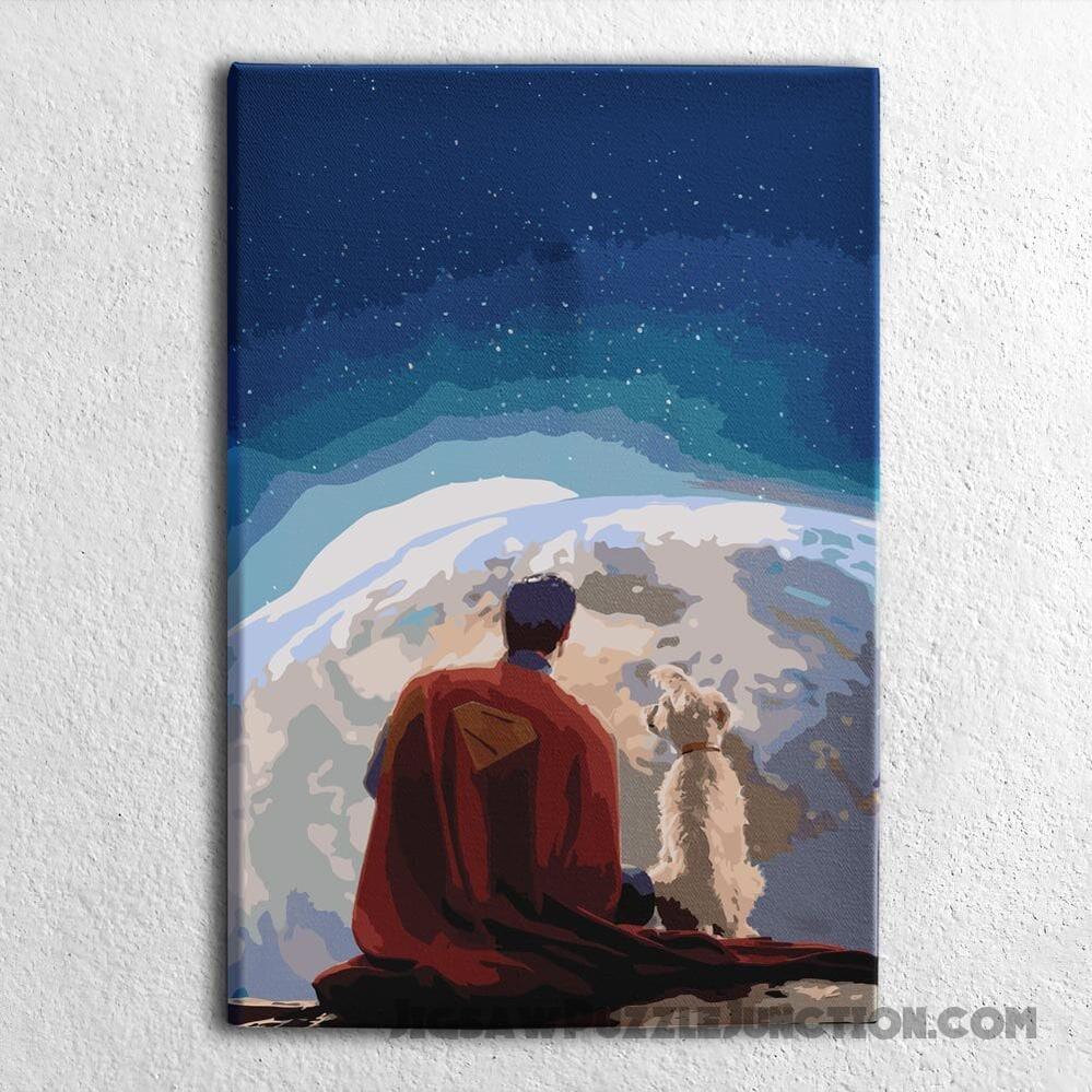 Superman & Krypto - Paint By Numbers KitBy Jigsaw Puzzle Junction