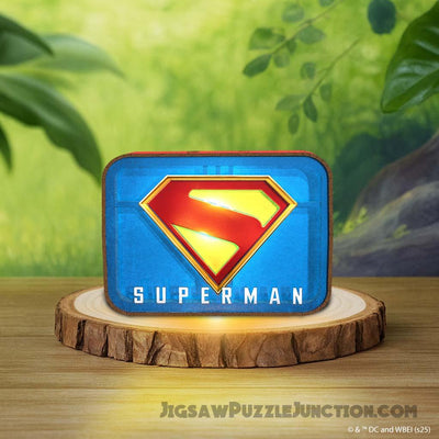 Superman Logo - 3D DIY Wooden Puzzle Night Lamp