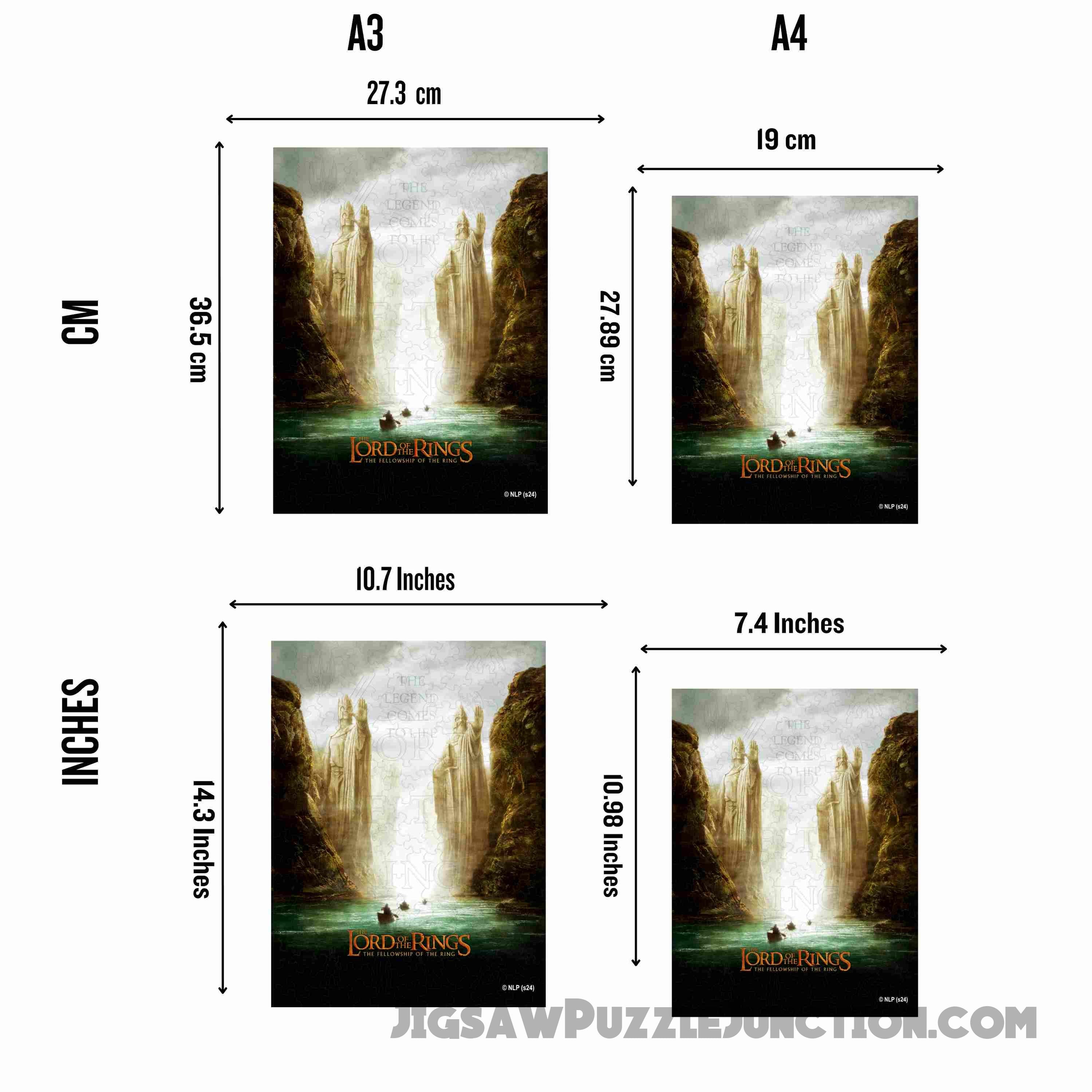The Gates of Argonath - Wooden Jigsaw Puzzle