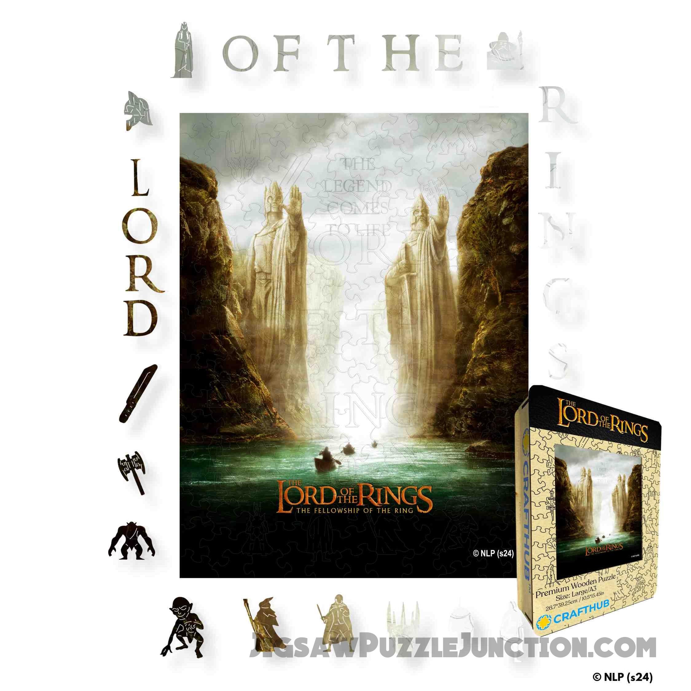 The Gates of Argonath - Wooden Jigsaw Puzzle