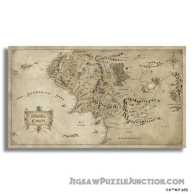 The Great Map of Middle-earth - Wooden Jigsaw Puzzle