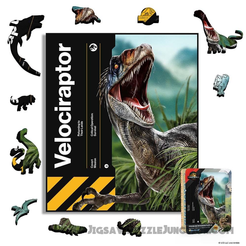 Velociraptor - Wooden Jigsaw Puzzle