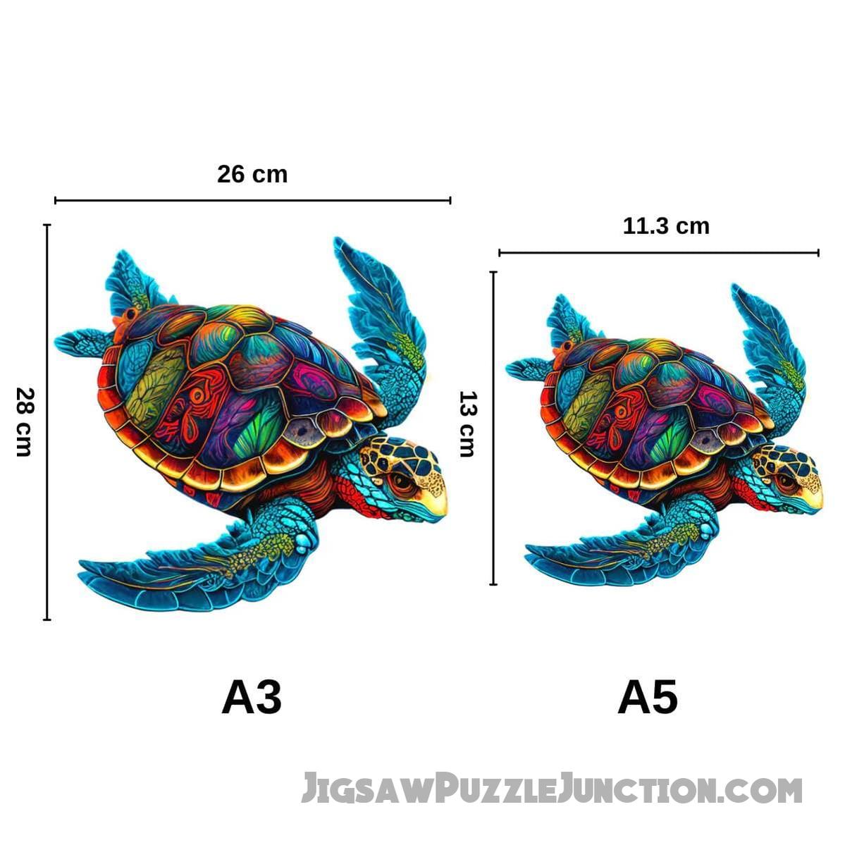 Vibrant Sea Turtle - Jigsaw Puzzle